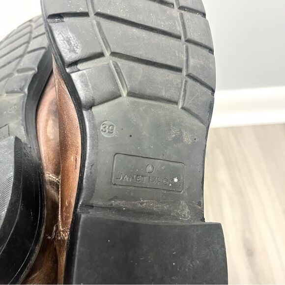 Janet Sport Boots Women’s 39 Polacco Brixton Brown Leather Sport Biker - Picture 8 of 9